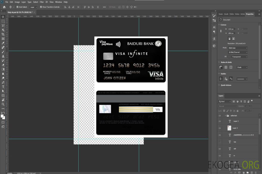 Carte de crédit Visa Infinite de la banque Brunei Baiduri template Carte de crédit Visa Infinite de la banque Brunei Baiduri template